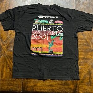 ‘The Night Shift’Black Puerto Vallarta Graphic T-Shirt